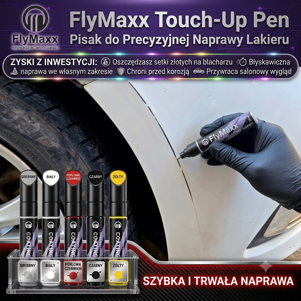 Marker  do Naprawy Zarysowań Lakieru 12ml | Ukryj Rysy w 60 Sekund — 9 Kolorów